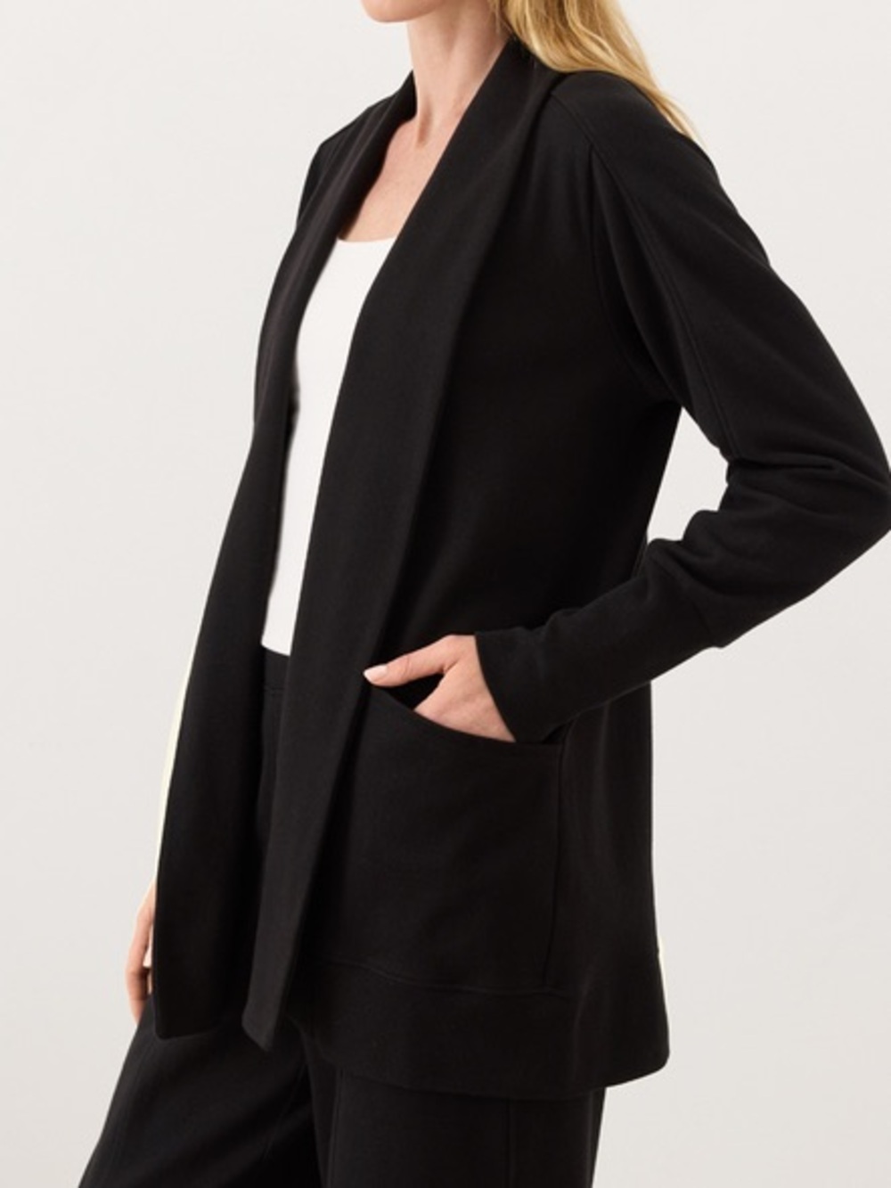 Pact Organic Cotton Airplane Wrap Cardigan Small Sweatshirt Travel Pockets S